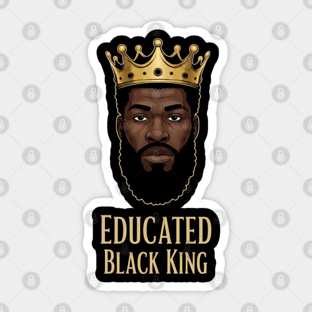 Educated Black King Sticker by UrbanLifeApparel